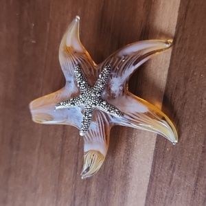 Art glass Starfish Upcycled